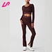 Get seamless comfort and style with our yoga set. Made with high-quality and stretchy fabric, our seamless yoga set offers a comfortable and flattering fit.